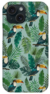 Tropical Toucan Pattern - Phone Case