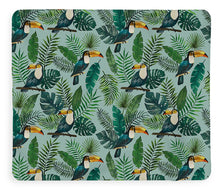 Load image into Gallery viewer, Tropical Toucan Pattern - Blanket
