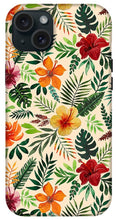 Load image into Gallery viewer, Tropical Watercolor Floral Pattern - Phone Case