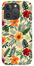 Load image into Gallery viewer, Tropical Watercolor Floral Pattern - Phone Case