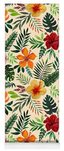 Load image into Gallery viewer, Tropical Watercolor Floral Pattern - Yoga Mat