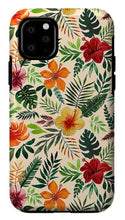 Load image into Gallery viewer, Tropical Watercolor Floral Pattern - Phone Case