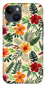 Tropical Watercolor Floral Pattern - Phone Case