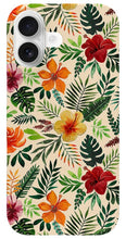 Load image into Gallery viewer, Tropical Watercolor Floral Pattern - Phone Case