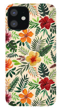 Load image into Gallery viewer, Tropical Watercolor Floral Pattern - Phone Case