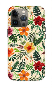 Tropical Watercolor Floral Pattern - Phone Case