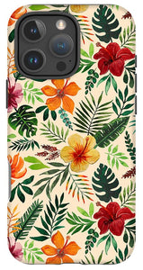 Tropical Watercolor Floral Pattern - Phone Case