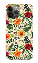 Load image into Gallery viewer, Tropical Watercolor Floral Pattern - Phone Case