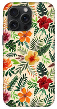 Load image into Gallery viewer, Tropical Watercolor Floral Pattern - Phone Case