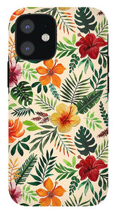 Tropical Watercolor Floral Pattern - Phone Case