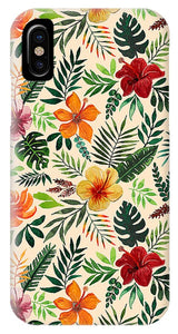 Tropical Watercolor Floral Pattern - Phone Case