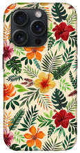 Load image into Gallery viewer, Tropical Watercolor Floral Pattern - Phone Case