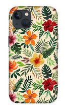 Load image into Gallery viewer, Tropical Watercolor Floral Pattern - Phone Case