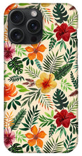 Load image into Gallery viewer, Tropical Watercolor Floral Pattern - Phone Case