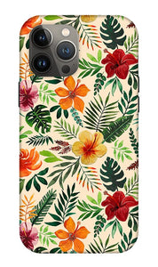 Tropical Watercolor Floral Pattern - Phone Case