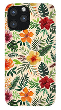 Load image into Gallery viewer, Tropical Watercolor Floral Pattern - Phone Case