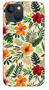 Tropical Watercolor Floral Pattern - Phone Case