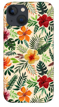 Load image into Gallery viewer, Tropical Watercolor Floral Pattern - Phone Case
