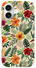 Load image into Gallery viewer, Tropical Watercolor Floral Pattern - Phone Case