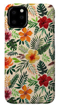 Load image into Gallery viewer, Tropical Watercolor Floral Pattern - Phone Case