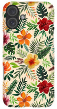 Load image into Gallery viewer, Tropical Watercolor Floral Pattern - Phone Case
