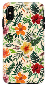 Tropical Watercolor Floral Pattern - Phone Case