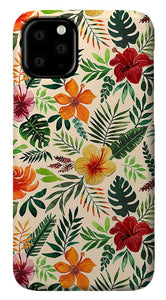 Tropical Watercolor Floral Pattern - Phone Case