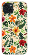 Load image into Gallery viewer, Tropical Watercolor Floral Pattern - Phone Case