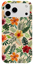 Load image into Gallery viewer, Tropical Watercolor Floral Pattern - Phone Case