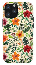 Load image into Gallery viewer, Tropical Watercolor Floral Pattern - Phone Case