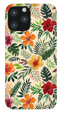 Load image into Gallery viewer, Tropical Watercolor Floral Pattern - Phone Case