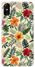 Load image into Gallery viewer, Tropical Watercolor Floral Pattern - Phone Case