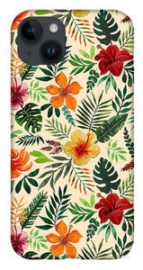 Tropical Watercolor Floral Pattern - Phone Case