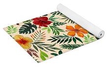 Load image into Gallery viewer, Tropical Watercolor Floral Pattern - Yoga Mat
