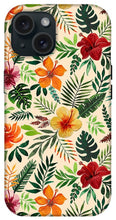Load image into Gallery viewer, Tropical Watercolor Floral Pattern - Phone Case