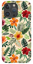 Load image into Gallery viewer, Tropical Watercolor Floral Pattern - Phone Case