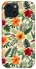 Load image into Gallery viewer, Tropical Watercolor Floral Pattern - Phone Case