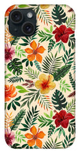 Load image into Gallery viewer, Tropical Watercolor Floral Pattern - Phone Case