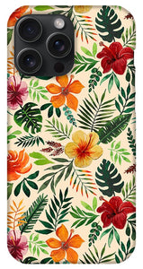 Tropical Watercolor Floral Pattern - Phone Case