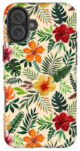 Load image into Gallery viewer, Tropical Watercolor Floral Pattern - Phone Case