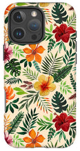 Load image into Gallery viewer, Tropical Watercolor Floral Pattern - Phone Case