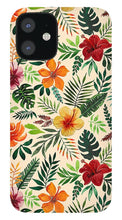 Load image into Gallery viewer, Tropical Watercolor Floral Pattern - Phone Case