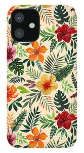 Tropical Watercolor Floral Pattern - Phone Case