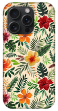 Load image into Gallery viewer, Tropical Watercolor Floral Pattern - Phone Case