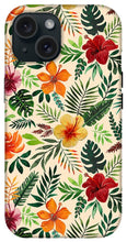 Load image into Gallery viewer, Tropical Watercolor Floral Pattern - Phone Case