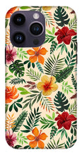 Load image into Gallery viewer, Tropical Watercolor Floral Pattern - Phone Case