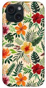 Tropical Watercolor Floral Pattern - Phone Case