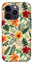 Load image into Gallery viewer, Tropical Watercolor Floral Pattern - Phone Case