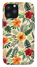 Load image into Gallery viewer, Tropical Watercolor Floral Pattern - Phone Case