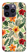 Load image into Gallery viewer, Tropical Watercolor Floral Pattern - Phone Case